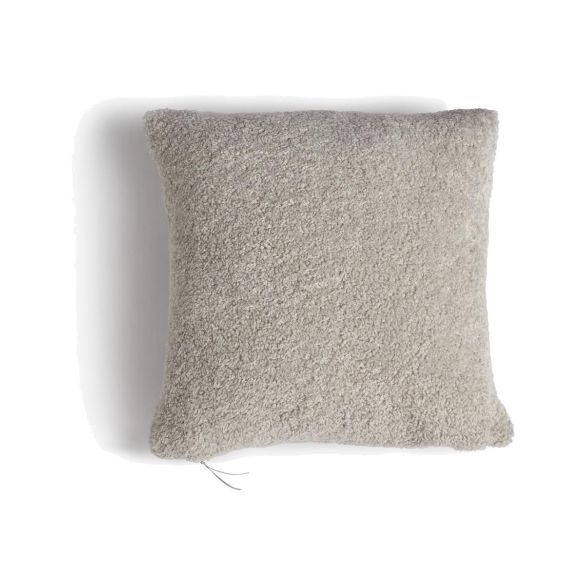 Habitat Faux Sheepskin Plain Cushion - Grey - 43x43cm – image 1