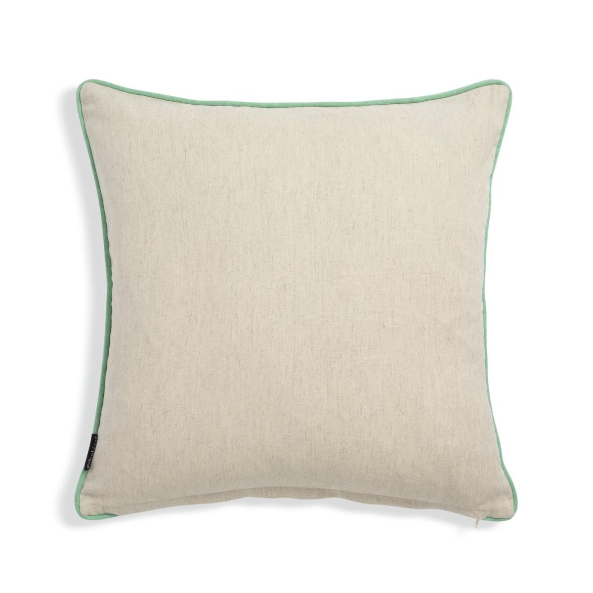 Habitat Panelled Leaf Print Cushion - 43x43cm – image 3