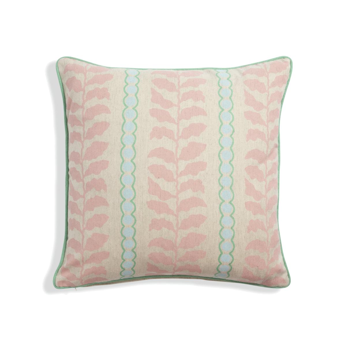 Habitat Panelled Leaf Print Cushion - 43x43cm – image 1