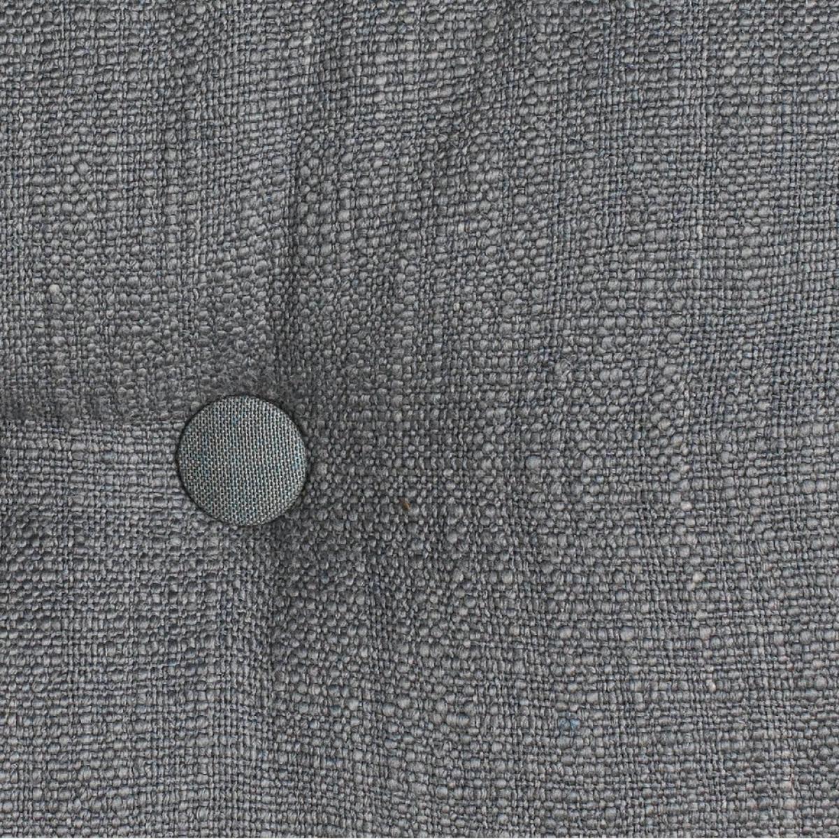 Habitat Plain Cotton Slub Button Cushion - Grey - 50x40cm – image 2