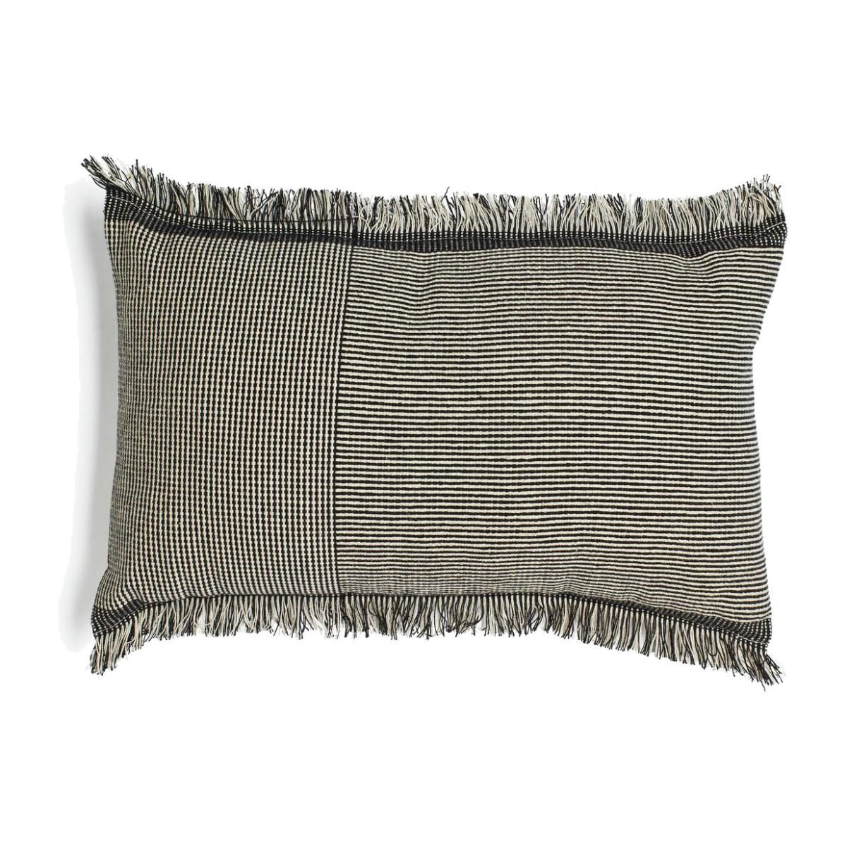 Habitat Industrial Woven Cushion - Grey & Black - 50x30cm – image 1