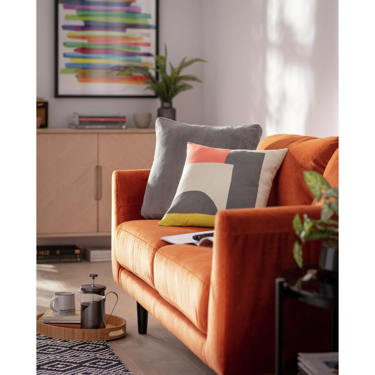 Habitat Miro Printed Cushion- Multicoloured - 43x43cm – image 2