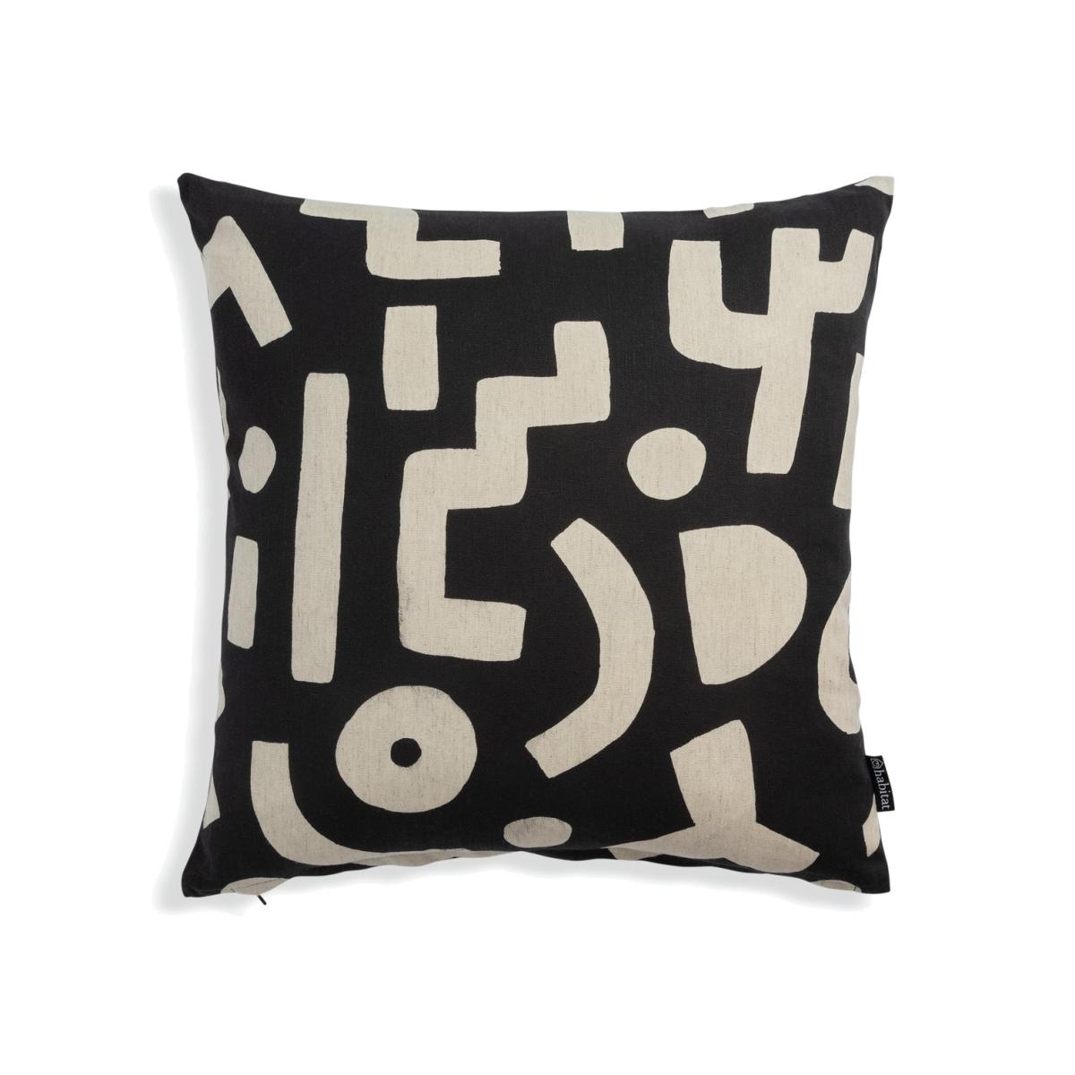 Habitat Mono Abstract Printed Cushion - 43x43cm – image 1