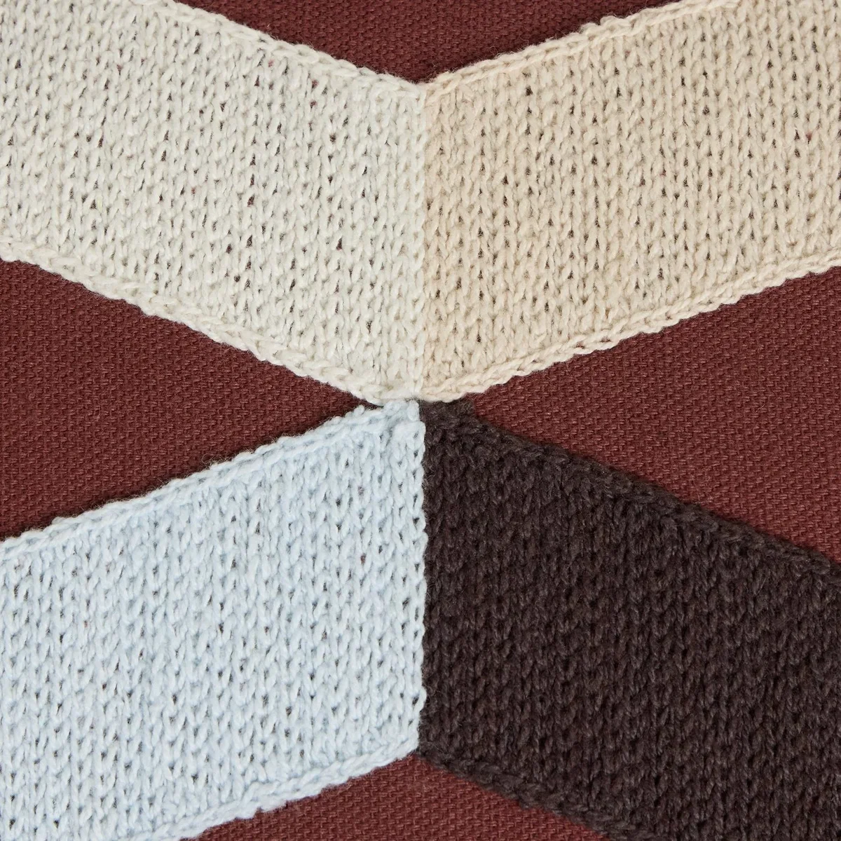 Habitat Crewel Diamond Pattern Cushion Brown - 50x30cm – image 5