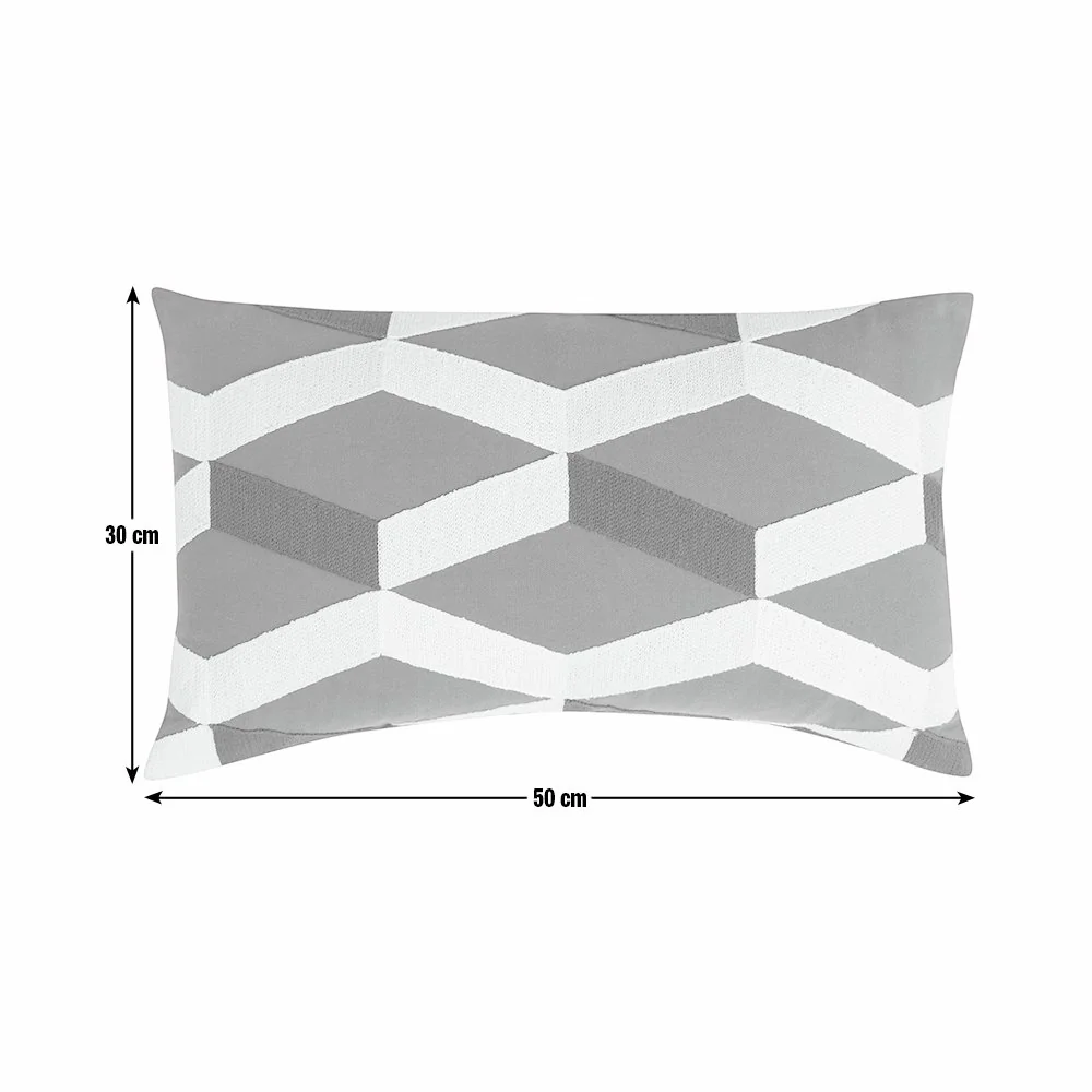Habitat Crewel Diamond Pattern Cushion Brown - 50x30cm – image 6
