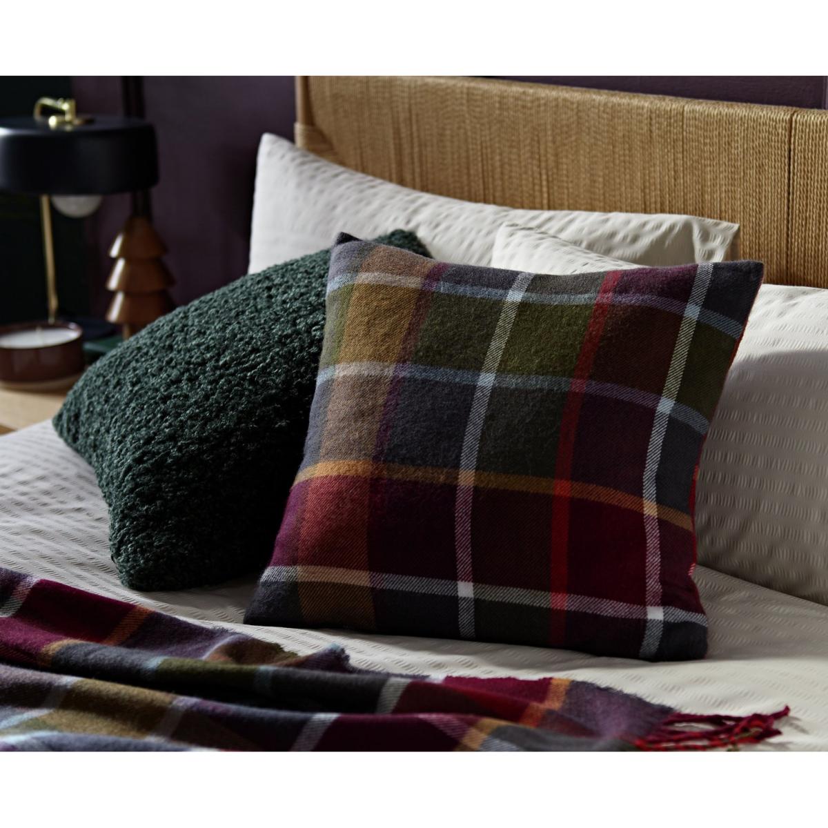 Habitat Checked Cushion - Multicoloured - 43X43cm – image 3
