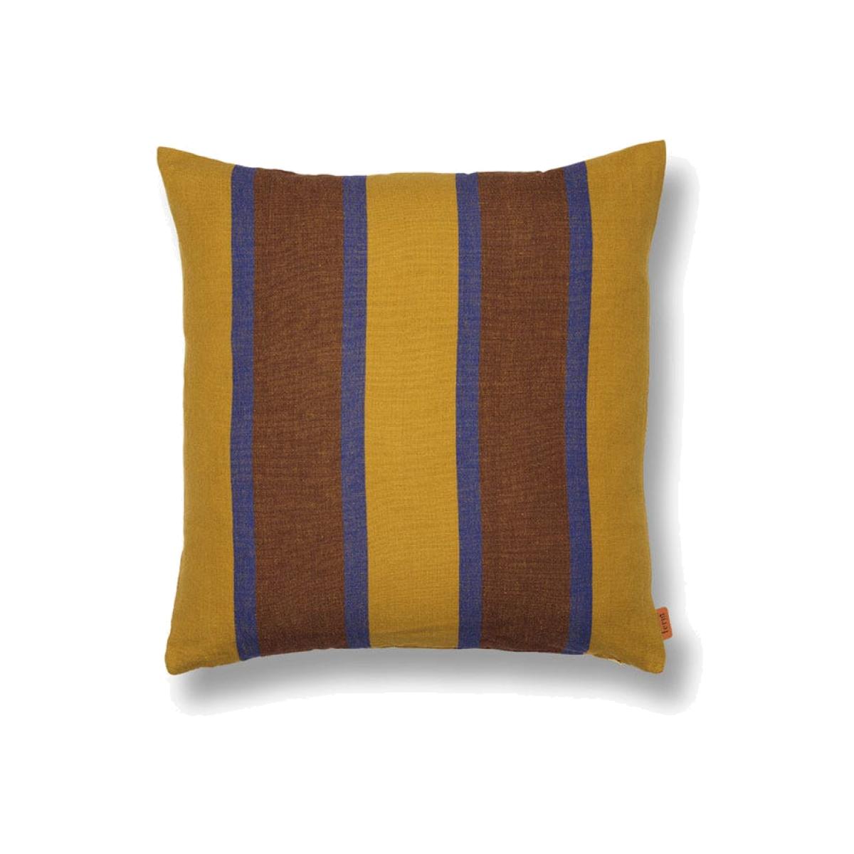 ferm LIVING Grand Cushion Lime Bright Blue Choco 50 x 50cm - Heal's UK Furniture – image 1