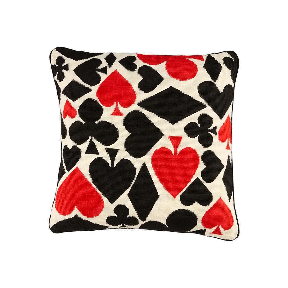 Jonathan Adler Full Deck Needlepoint Cushion – image 1
