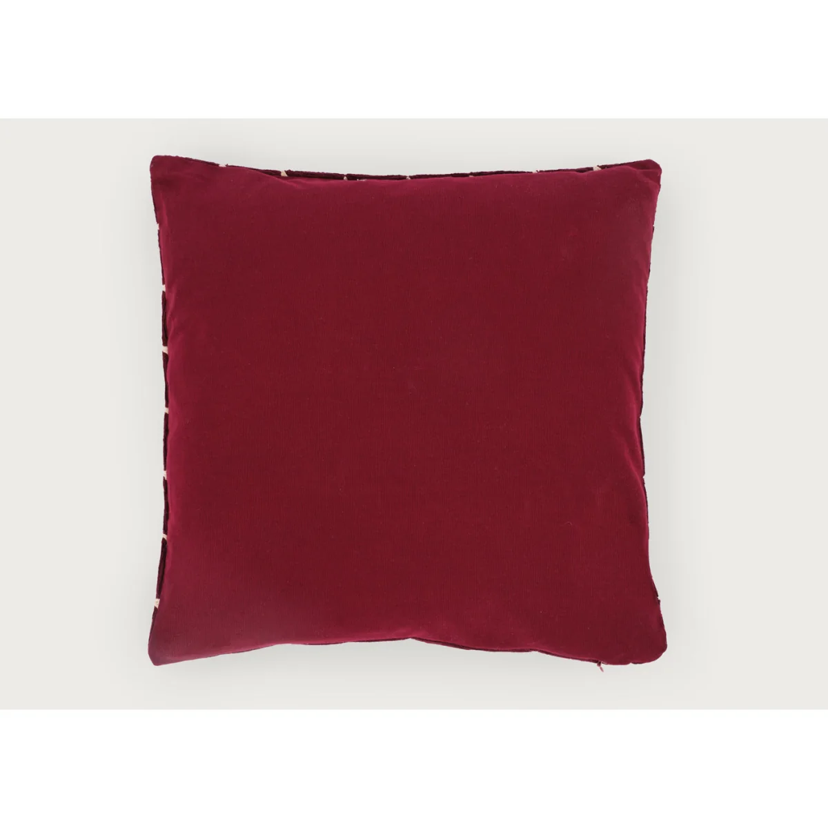 Heal's Triangle Embroidered Cushion Burgundy 45 x 45cm – image 3
