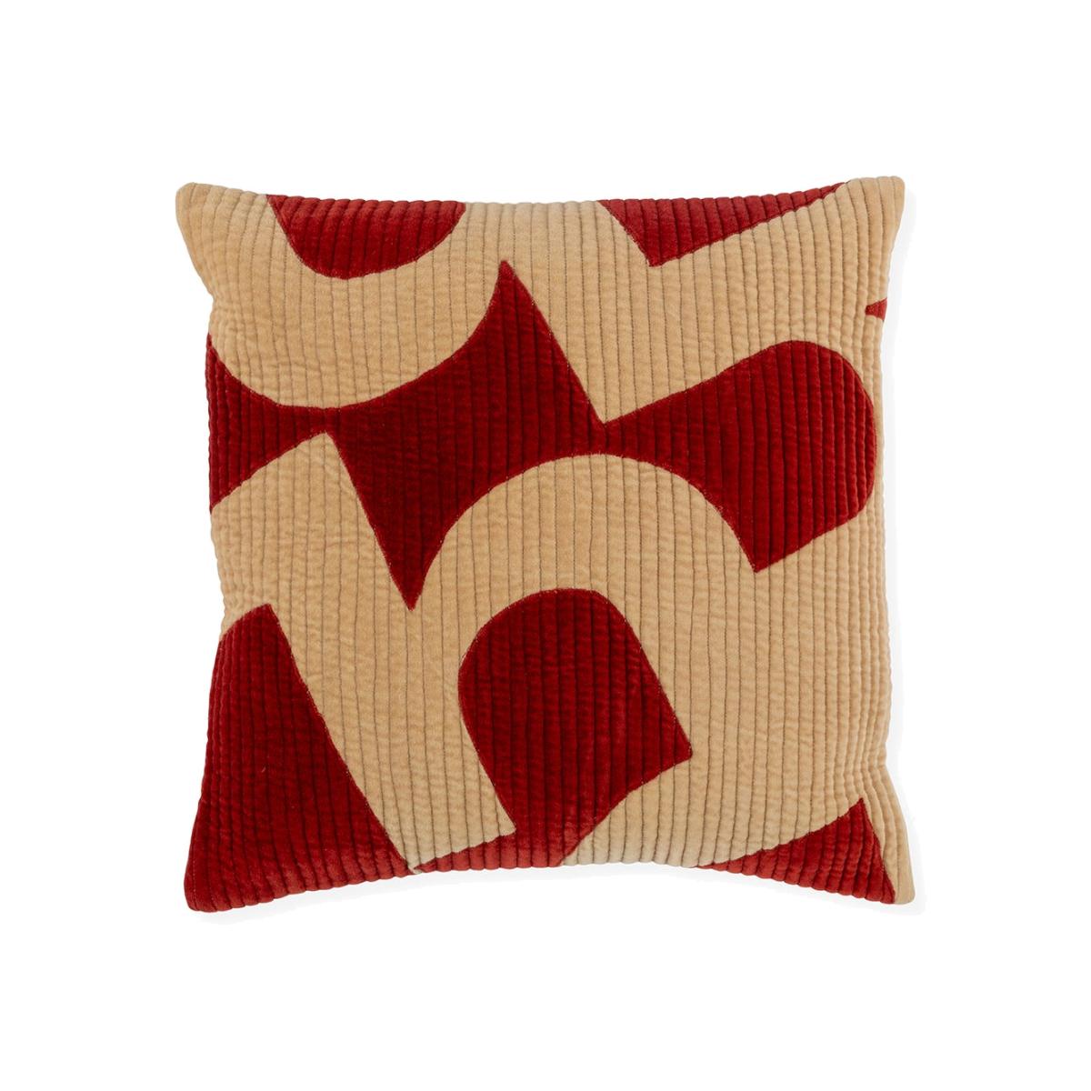 Heal's 59 Cushion Red & Cream 45 x 45cm – image 1