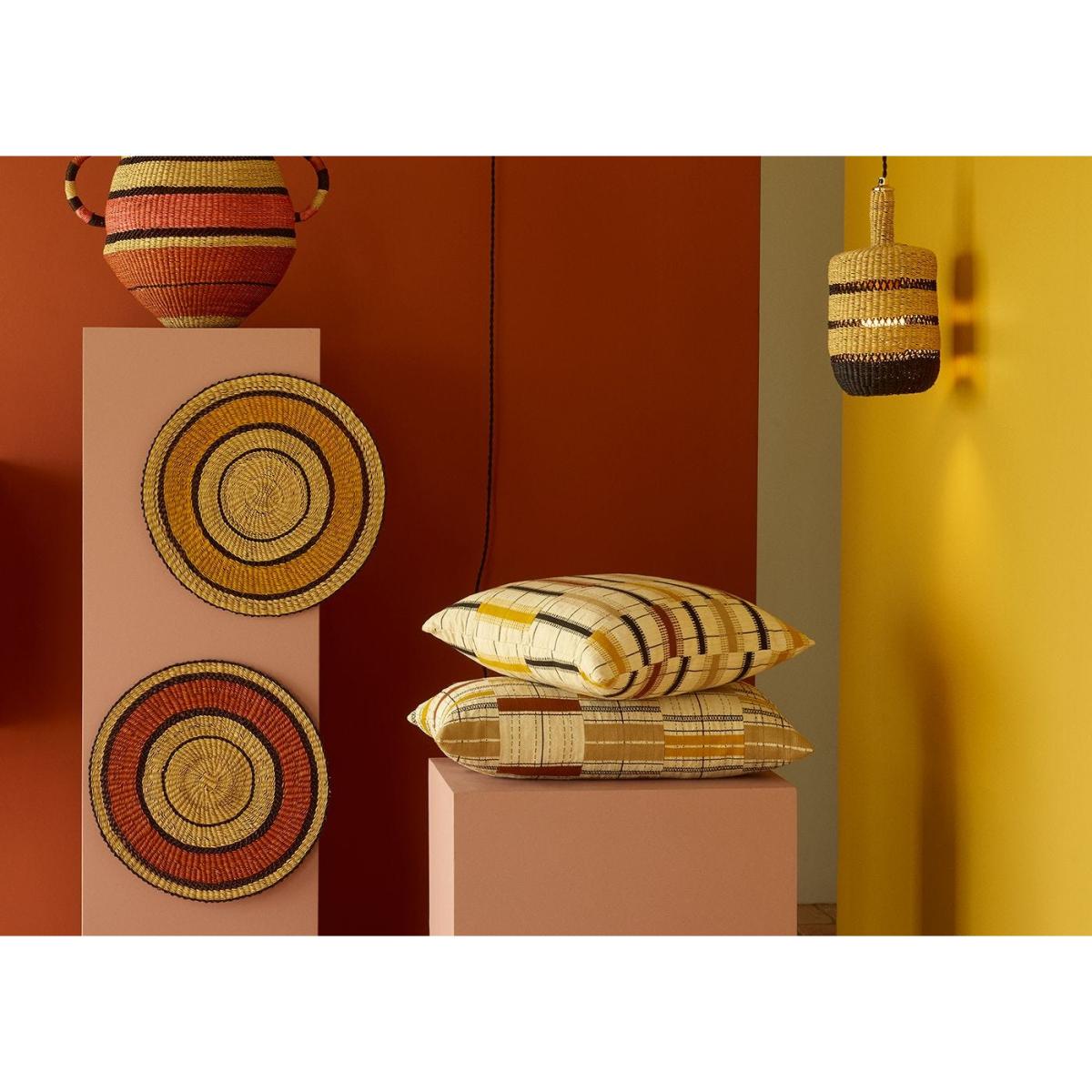 Heal's + Golden Editions Kente Cushion Brick 42 x 42cm – image 4