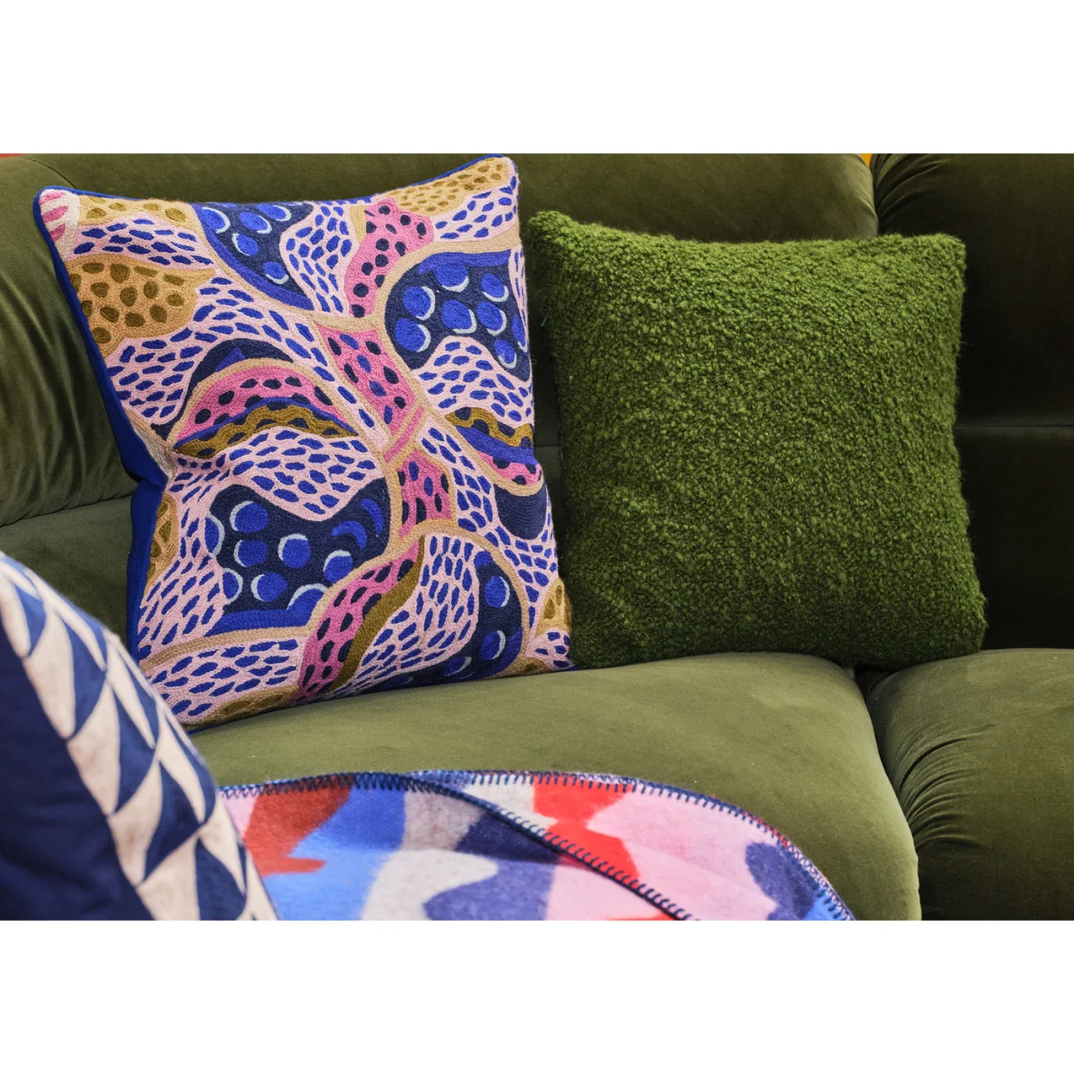 Heal's Boucle Cushion Fern 45 x 45cm – image 2