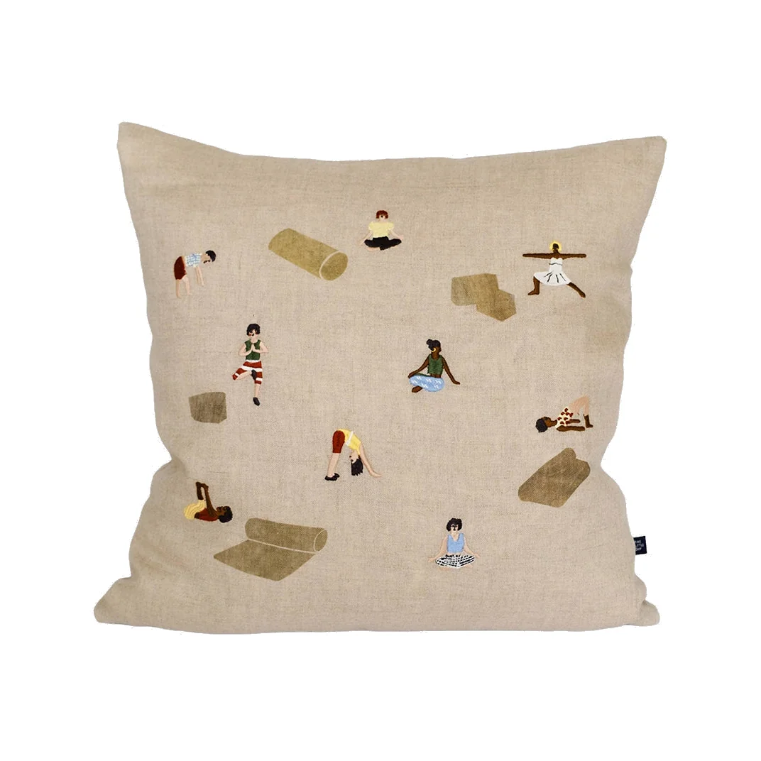 Heal's Yoga Embroidered Cushion 45 x 45cm – image 1