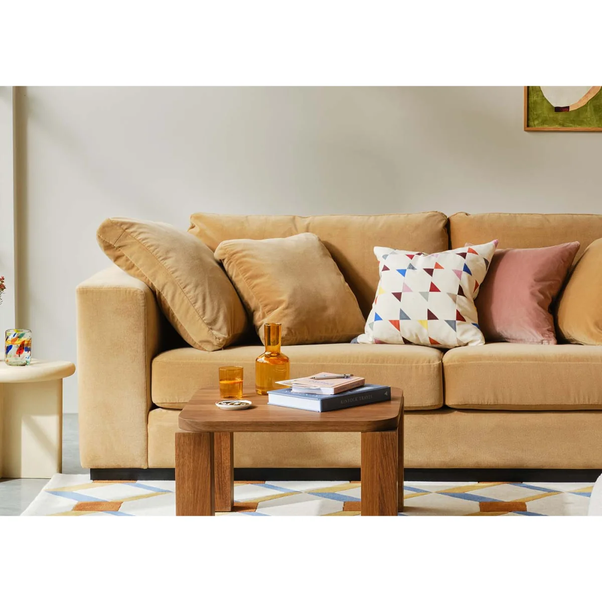 Heal's Patchwork Cushion Yellow 45 x 45cm – image 4
