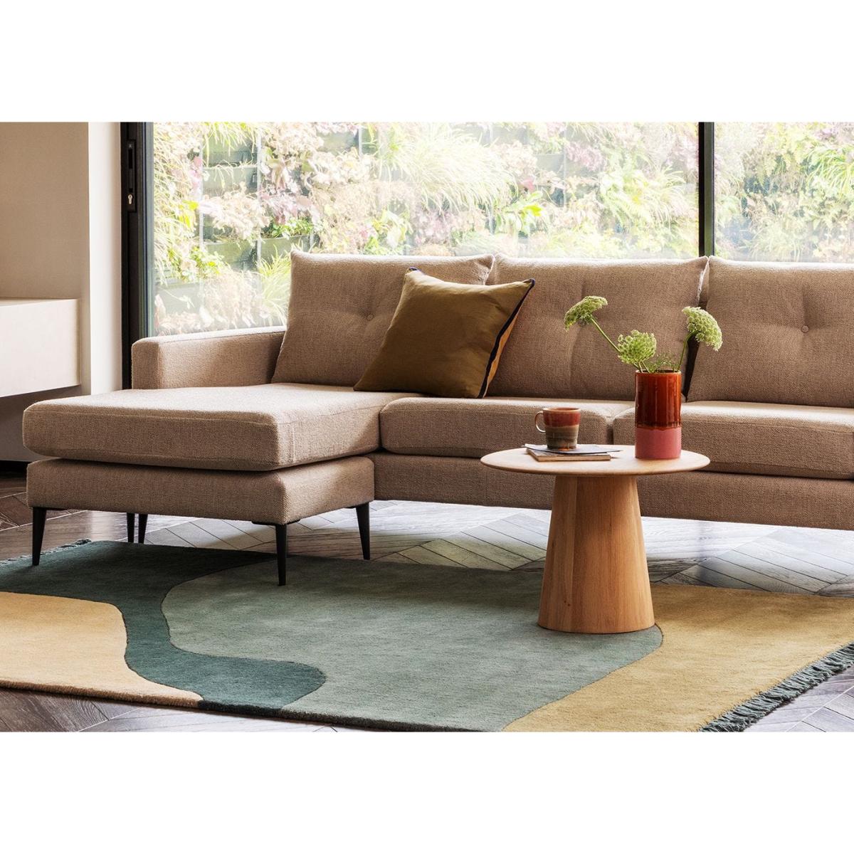 Heal's Limited Edition Linen Cushion Light Yellow & Olive Green 45 x 45cm – image 4