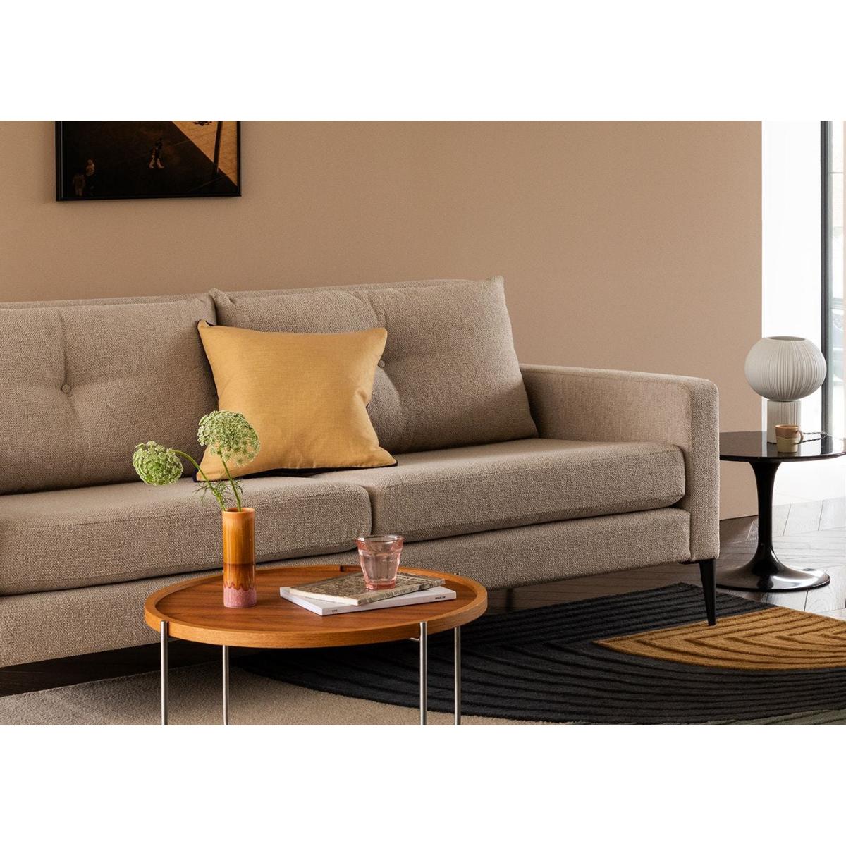 Heal's Limited Edition Linen Cushion Light Yellow & Olive Green 45 x 45cm – image 5