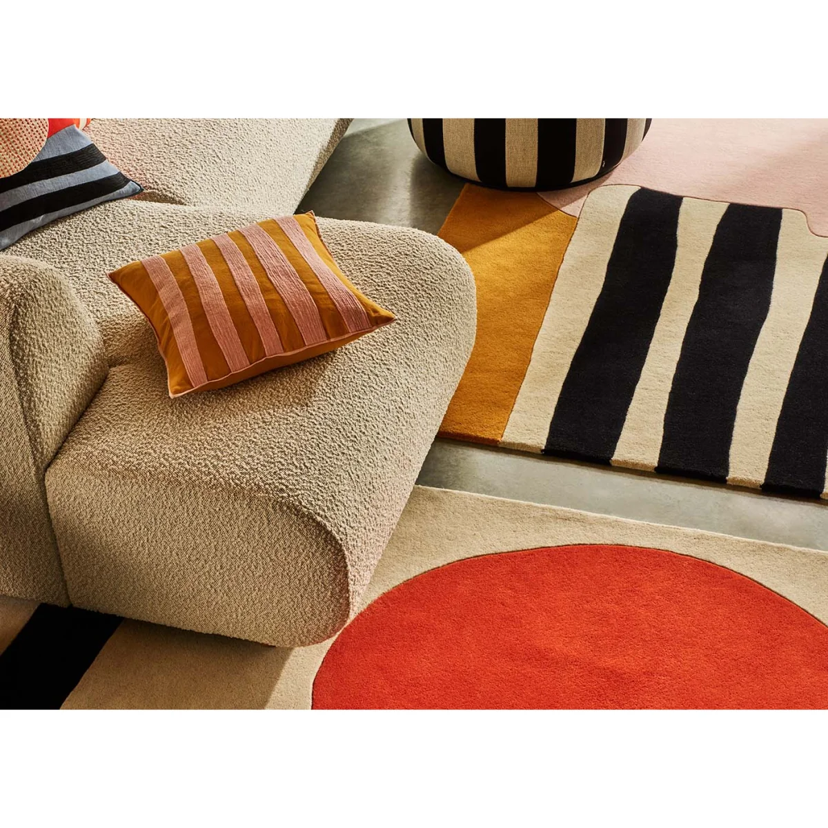 Heal's + LF Markey Heal's + L.F.Markey Stripe Cushion Pink – image 2