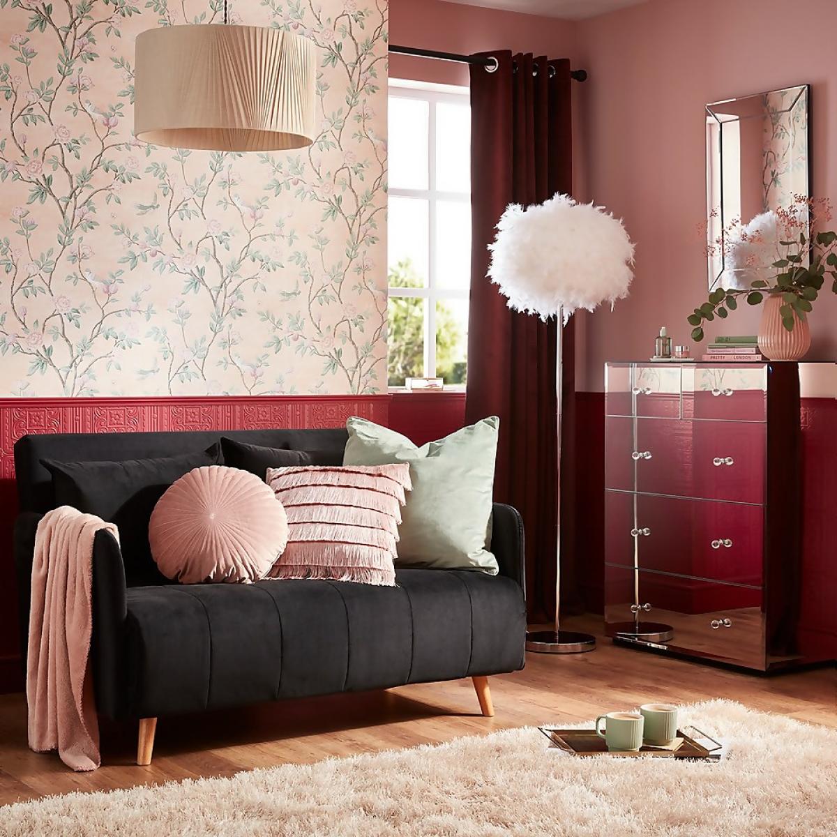 Round Velvet Cushion - Blush - 45cm – image 2
