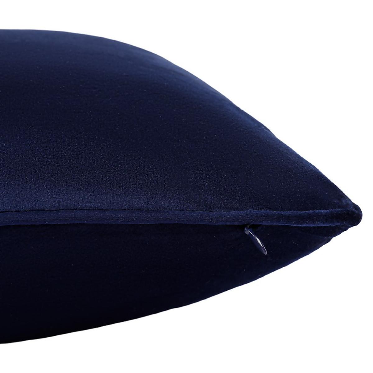 Plain Velvet Cushion - Navy - 43x43cm – image 3