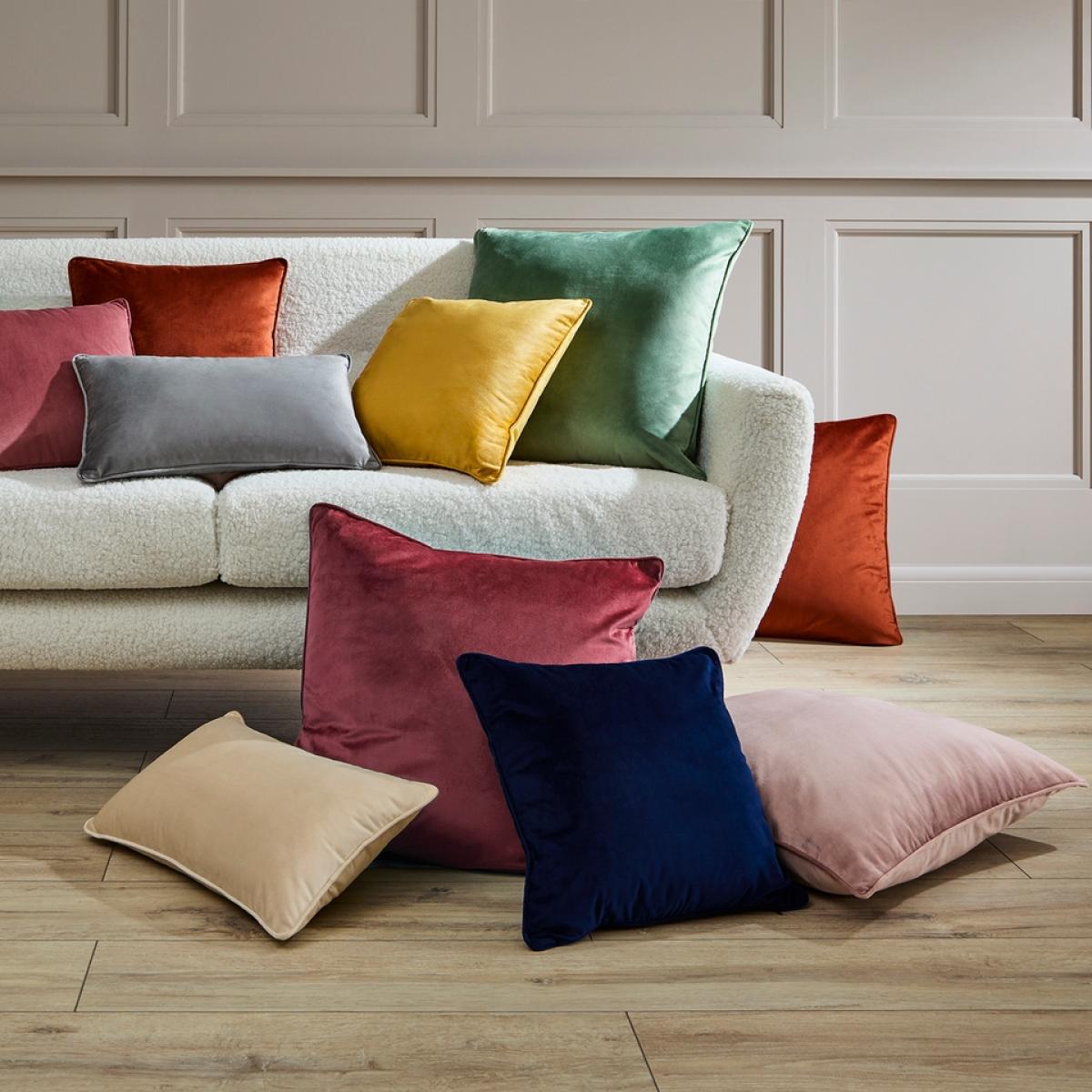 Plain Velvet Cushion - Navy - 43x43cm – image 4