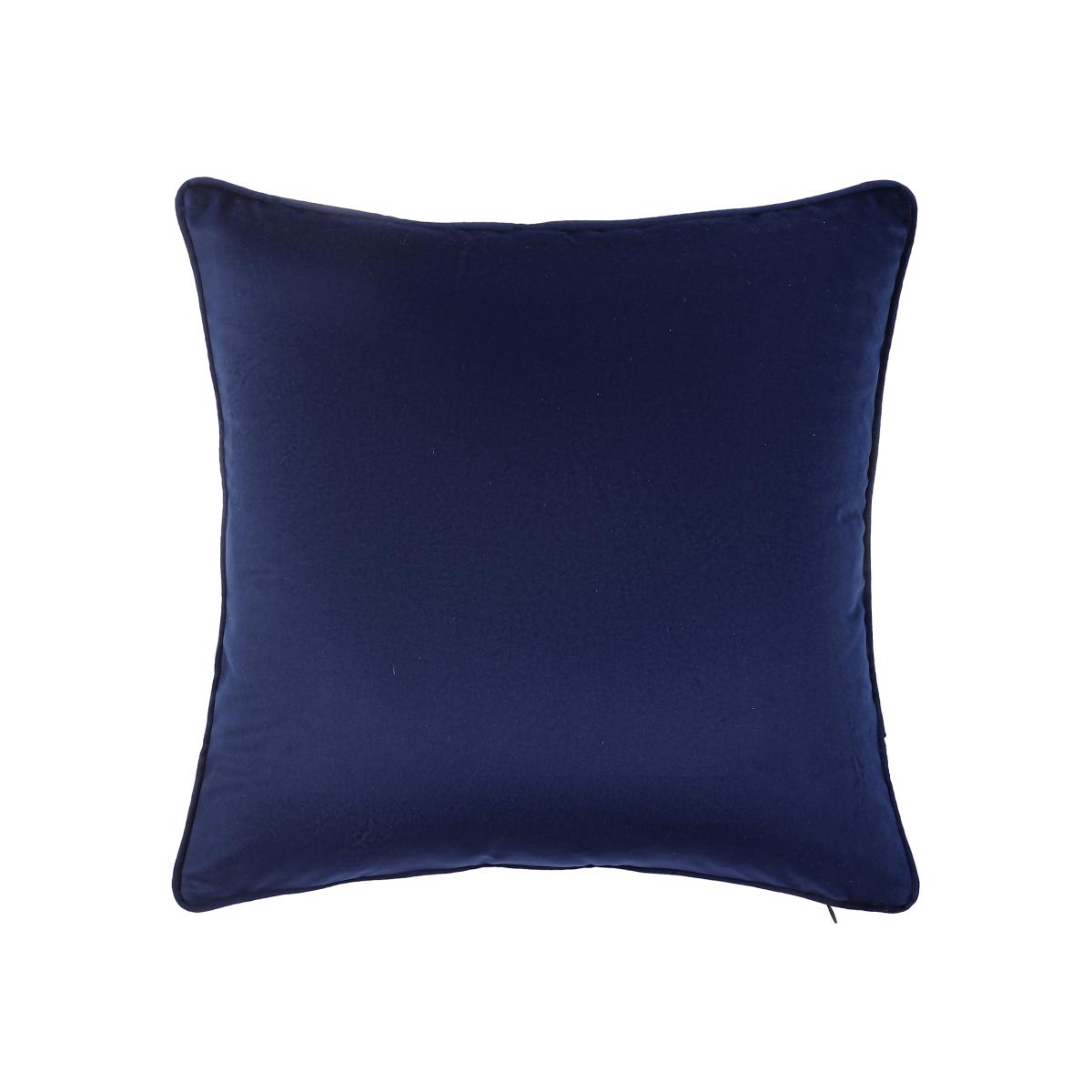 Plain Velvet Cushion - Navy - 43x43cm – image 1