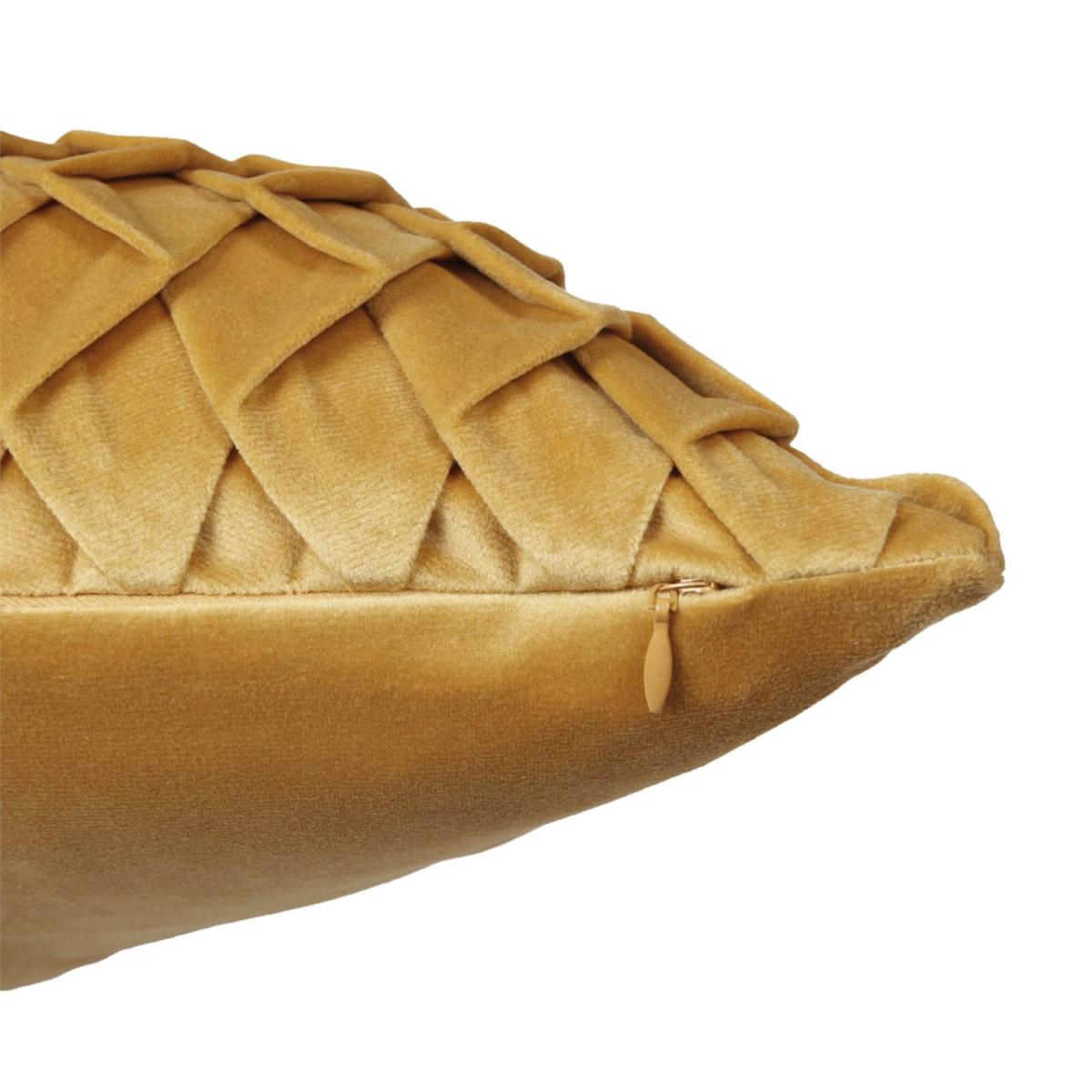 Velvet Pintuck Cushion - Honey – image 5