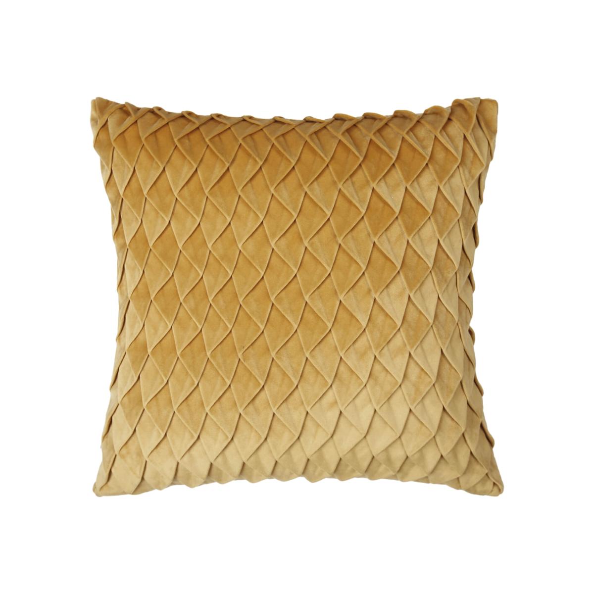 Velvet Pintuck Cushion - Honey – image 1