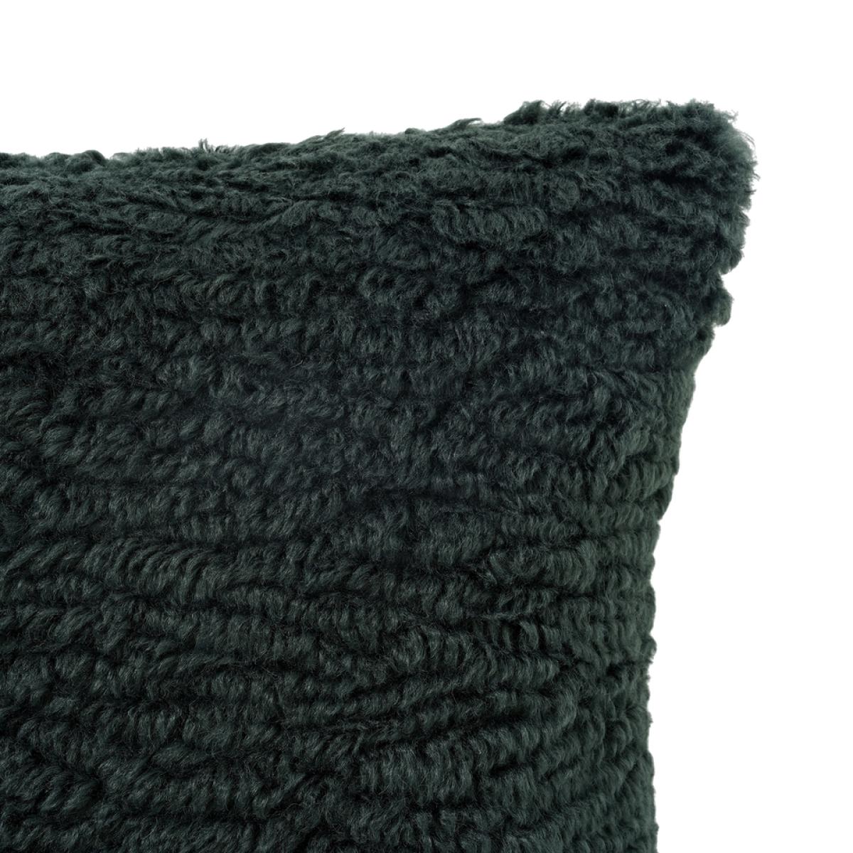 Faux Shearling Cushion - Emerald - 43x43cm – image 4