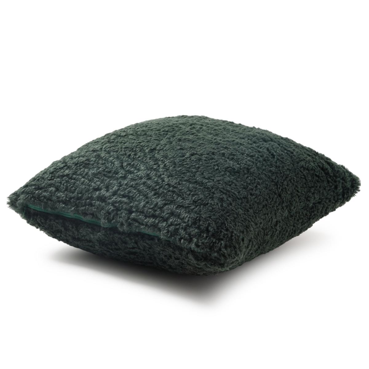Faux Shearling Cushion - Emerald - 43x43cm – image 5