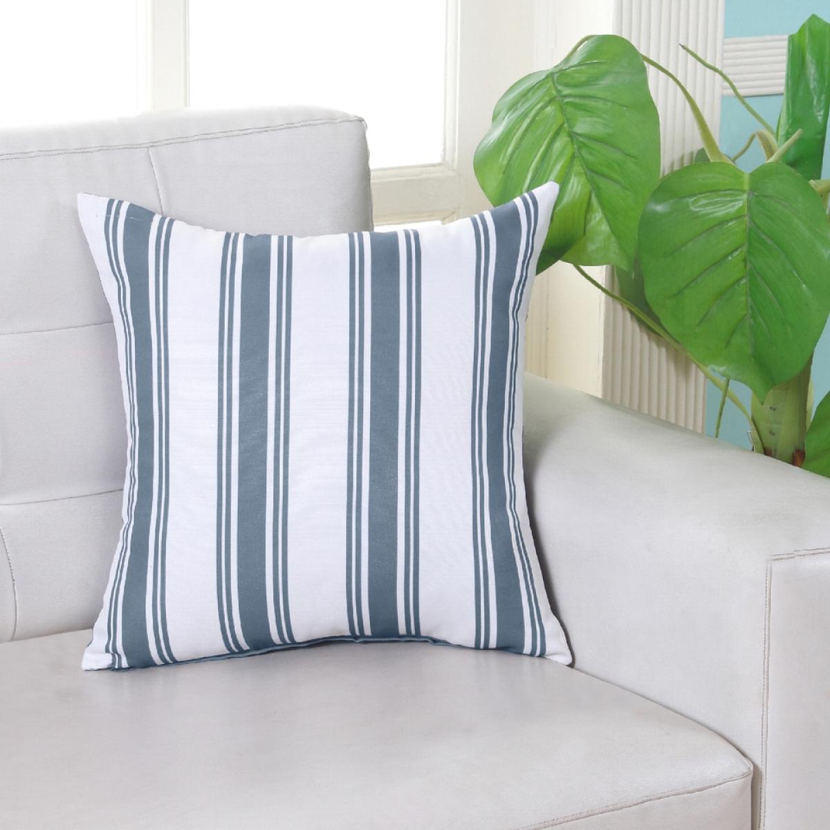 Blue Stripe Outdoor Garden Scatter Cushion – image 2