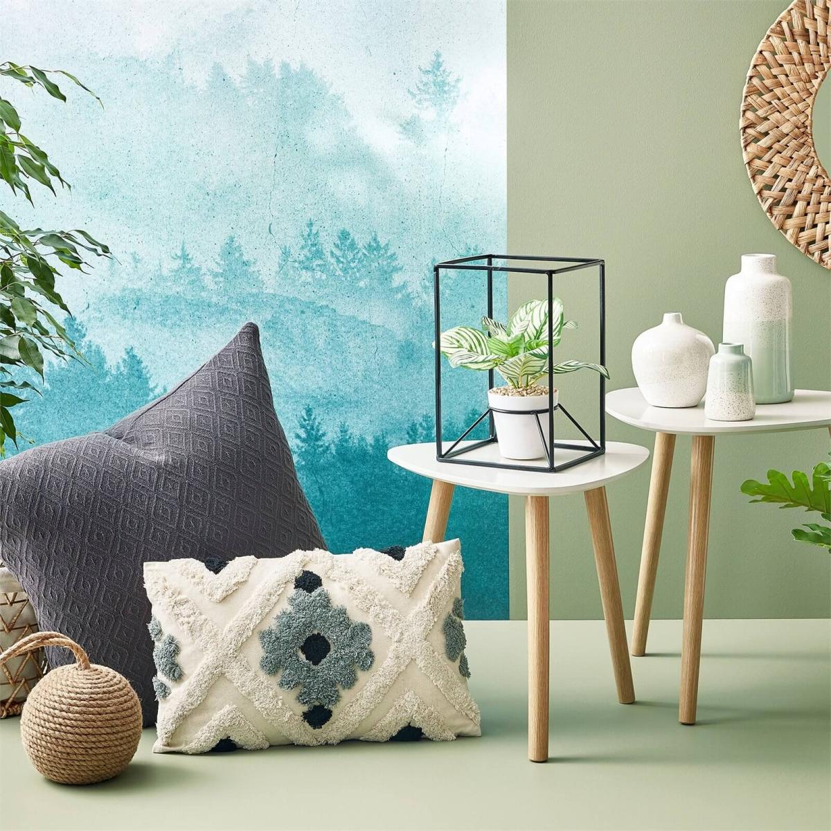 Tufted Geometric Cushion - Olive - 30x50cm – image 3