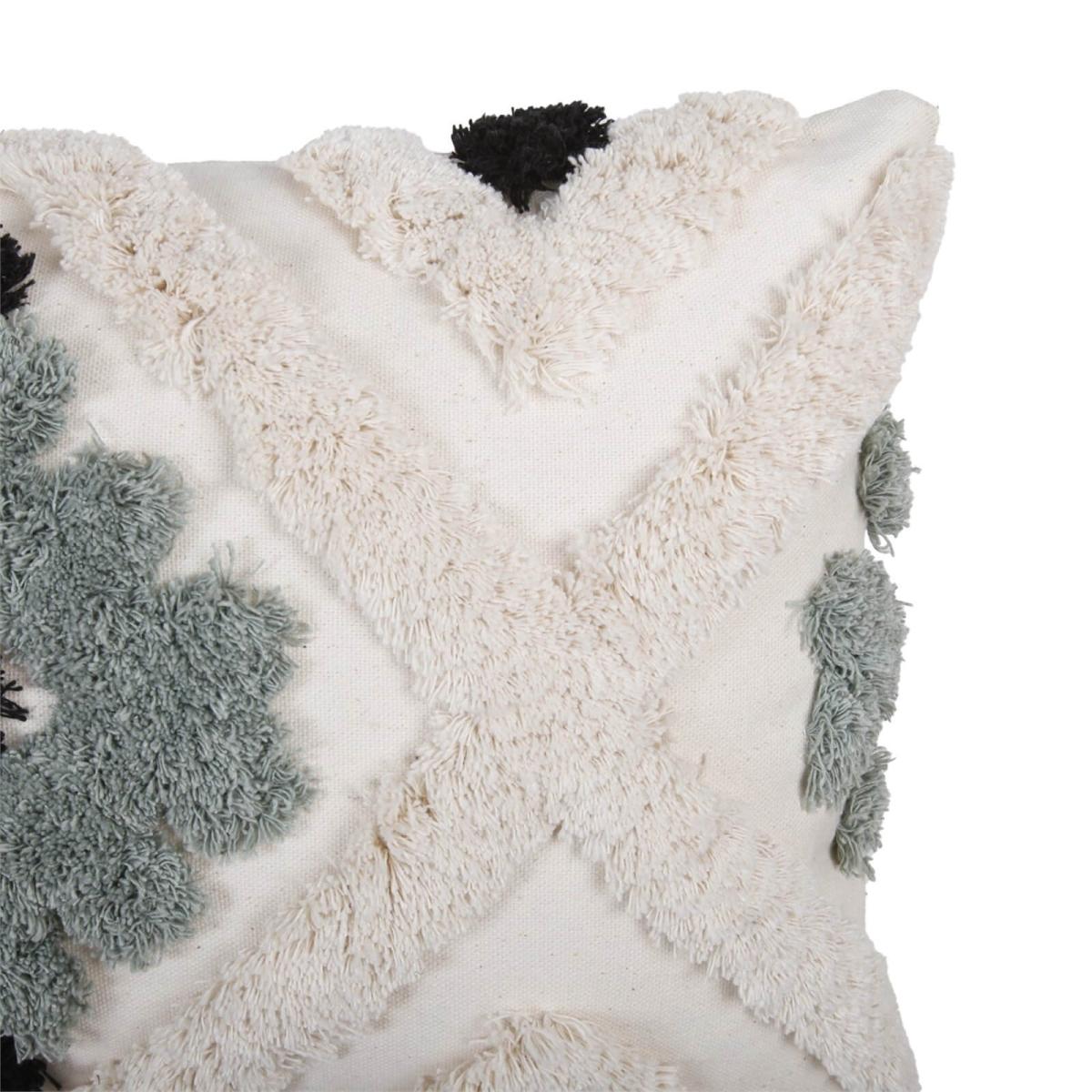Tufted Geometric Cushion - Olive - 30x50cm – image 4