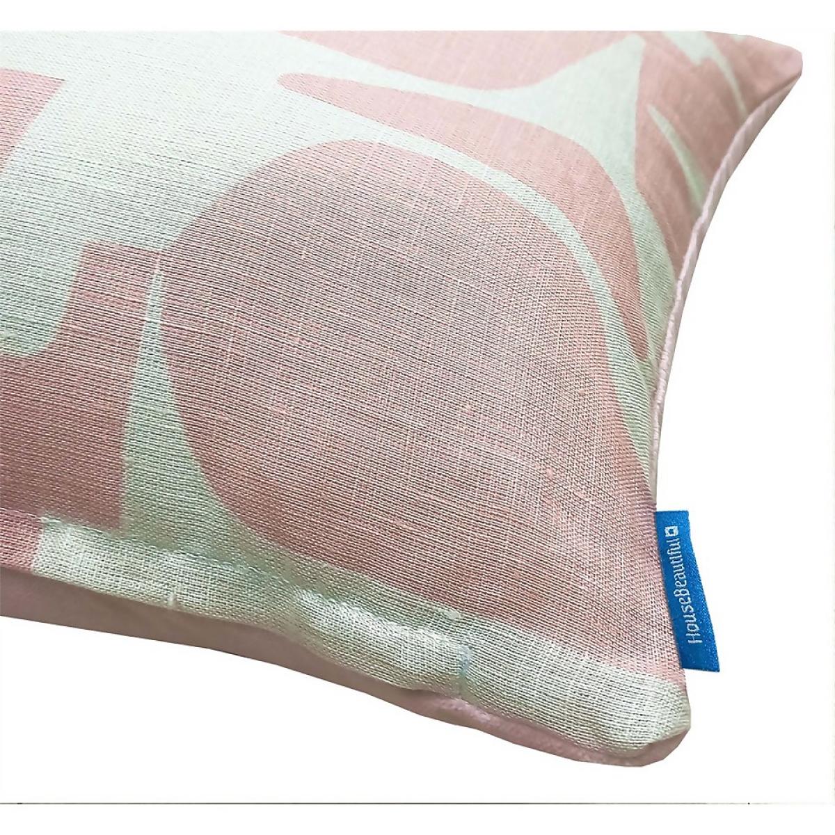 House Beautiful Geo Printed Linen Cushion - 30x50cm - Blossom – image 2