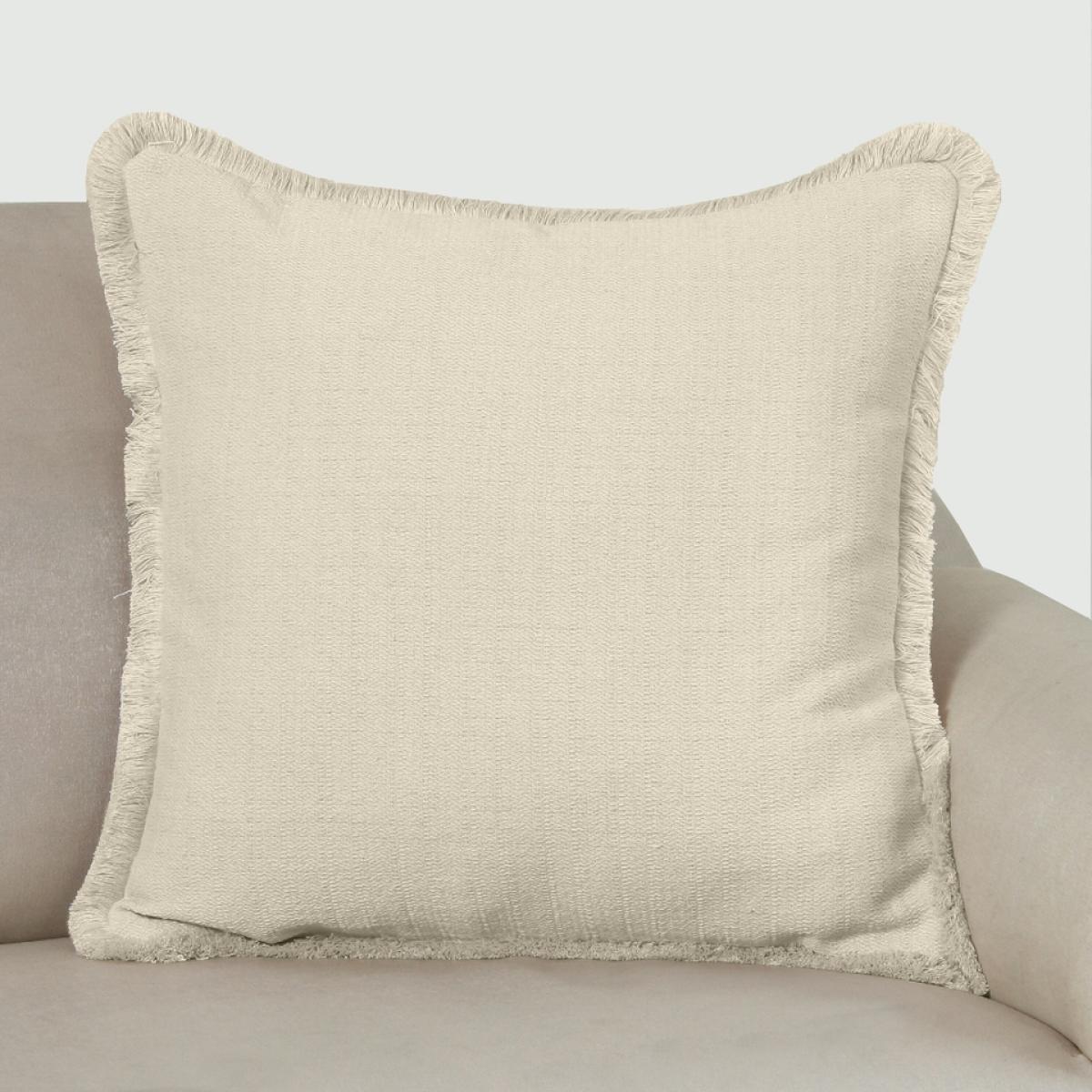Woven Stonewashed Cushion - Natural – image 3