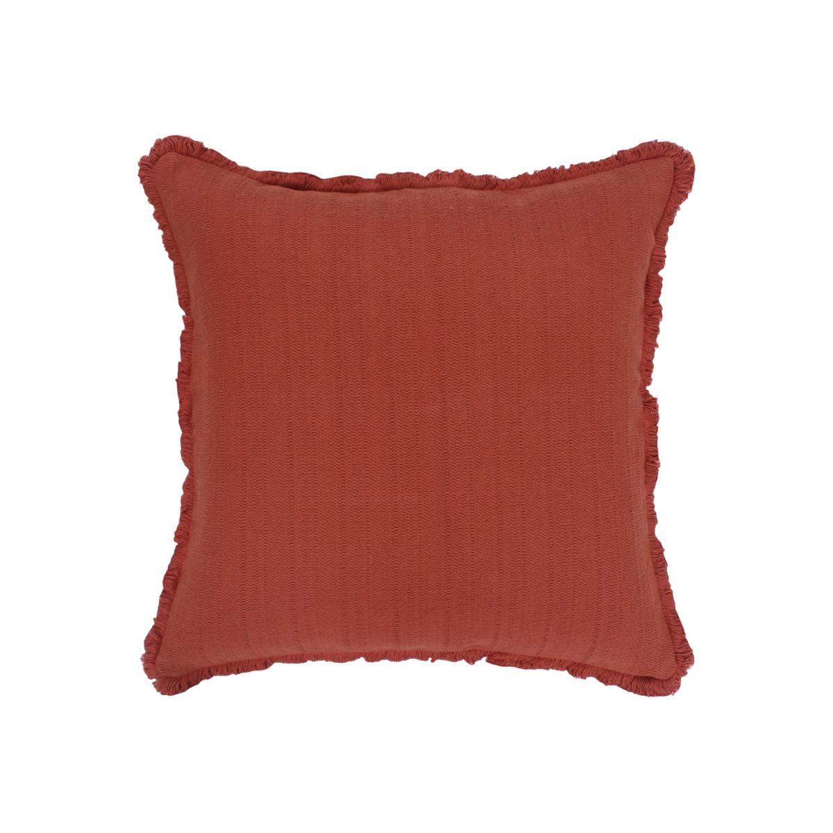 Washed Cotton Cushion - Rust – image 1
