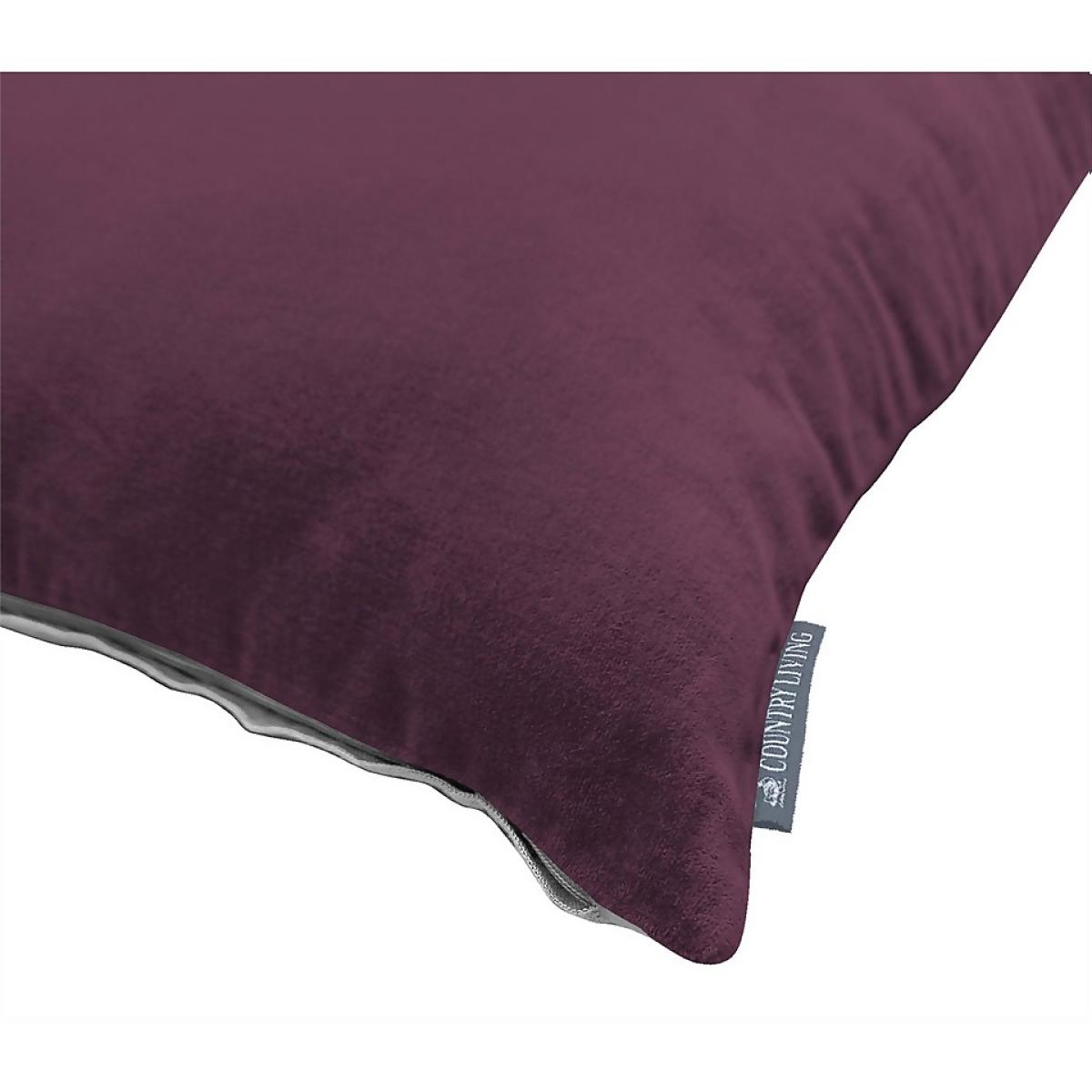 Country Living Velvet Linen Cushion - 30x50cm - Grape – image 2