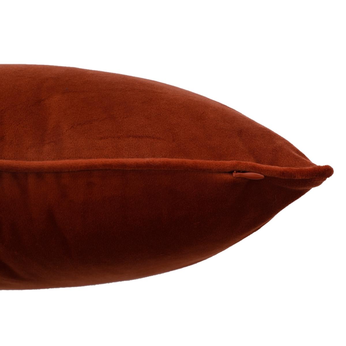 Plain Velvet Cushion - Rust - 43x43cm – image 2