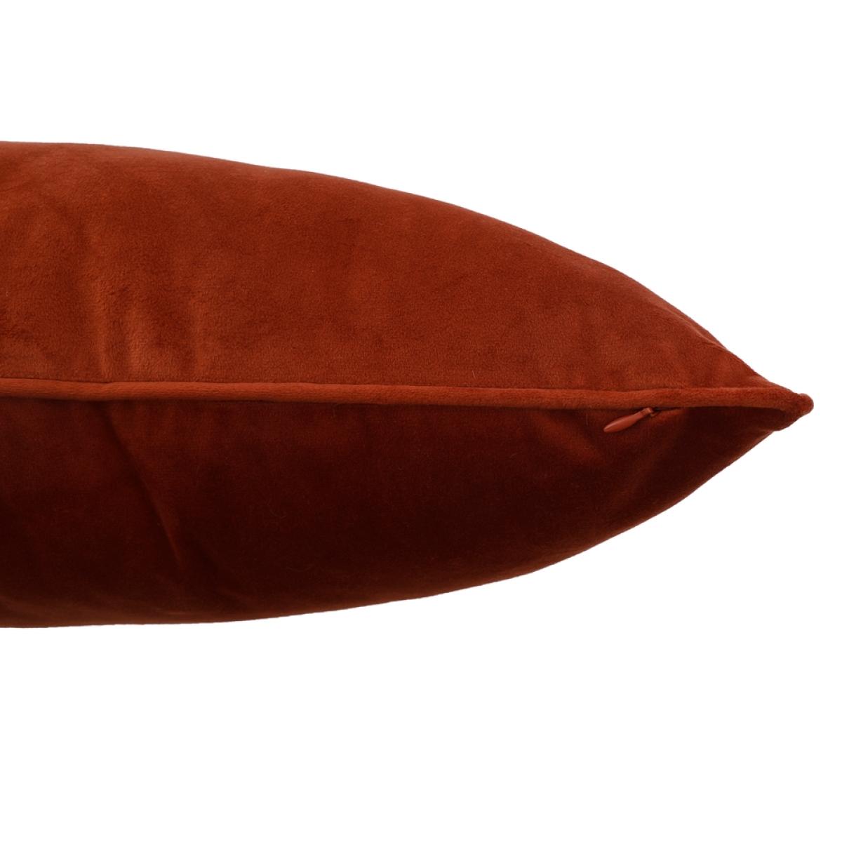 Large Plain Velvet Cushion - Rust - 58x58cn – image 2