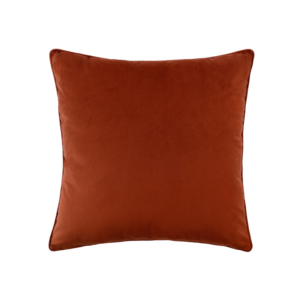 Large Plain Velvet Cushion - Rust - 58x58cn – image 1