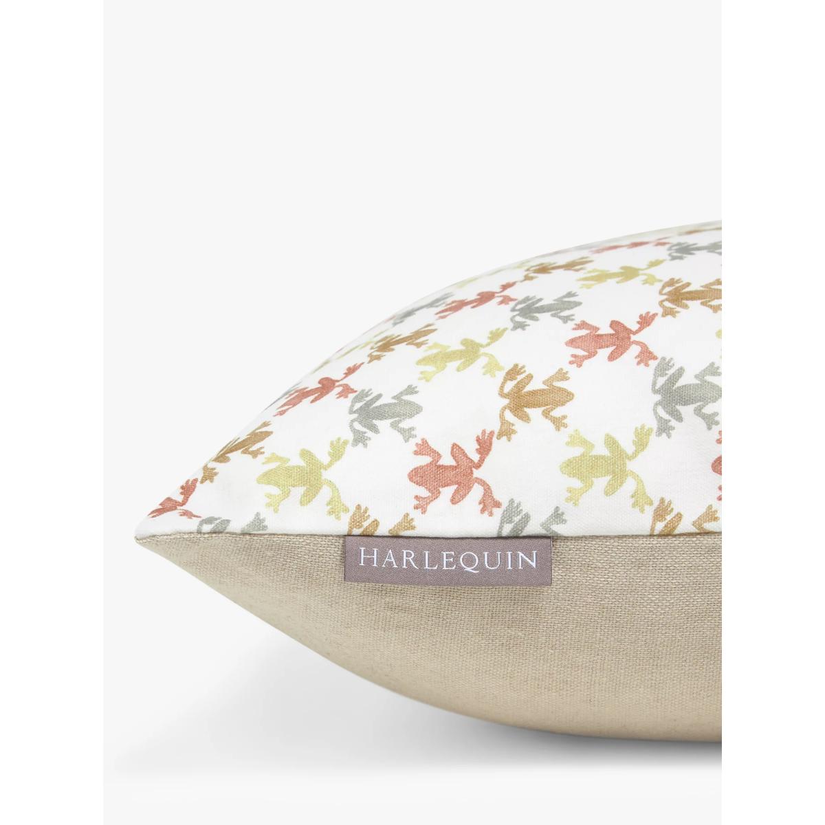 Harlequin Mini Wood Frog Cushion, Terracotta – image 3