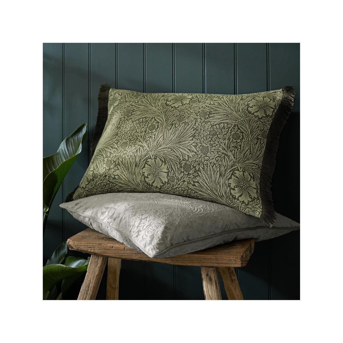 William Morris At Home Marigold Rectangular Cushion, Olive – image 4