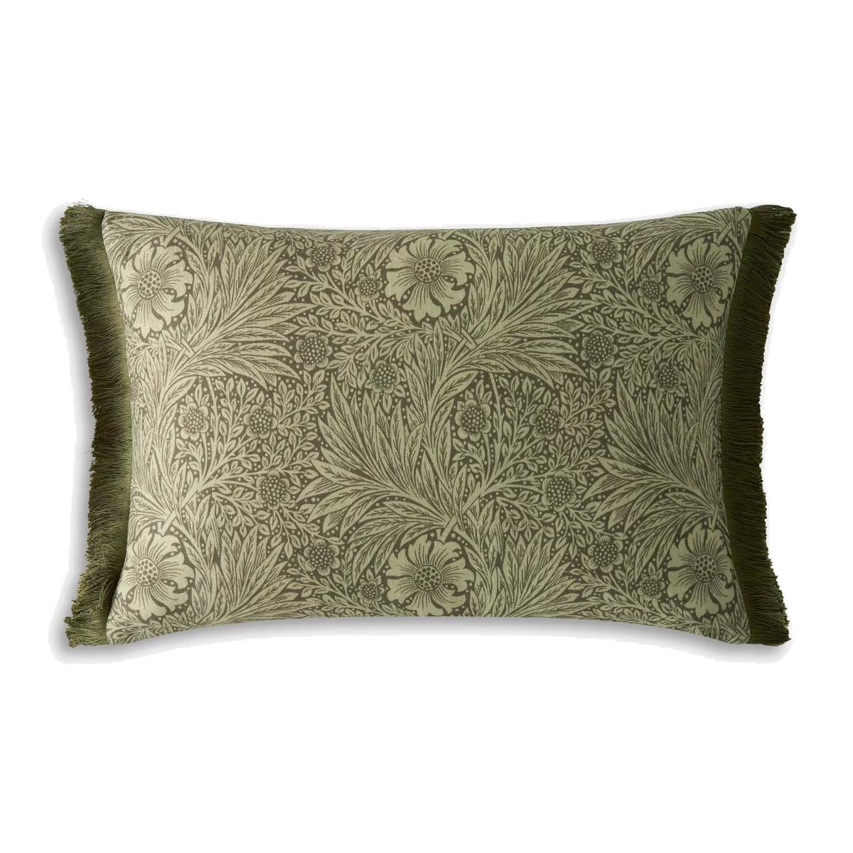 William Morris At Home Marigold Rectangular Cushion, Olive – image 1