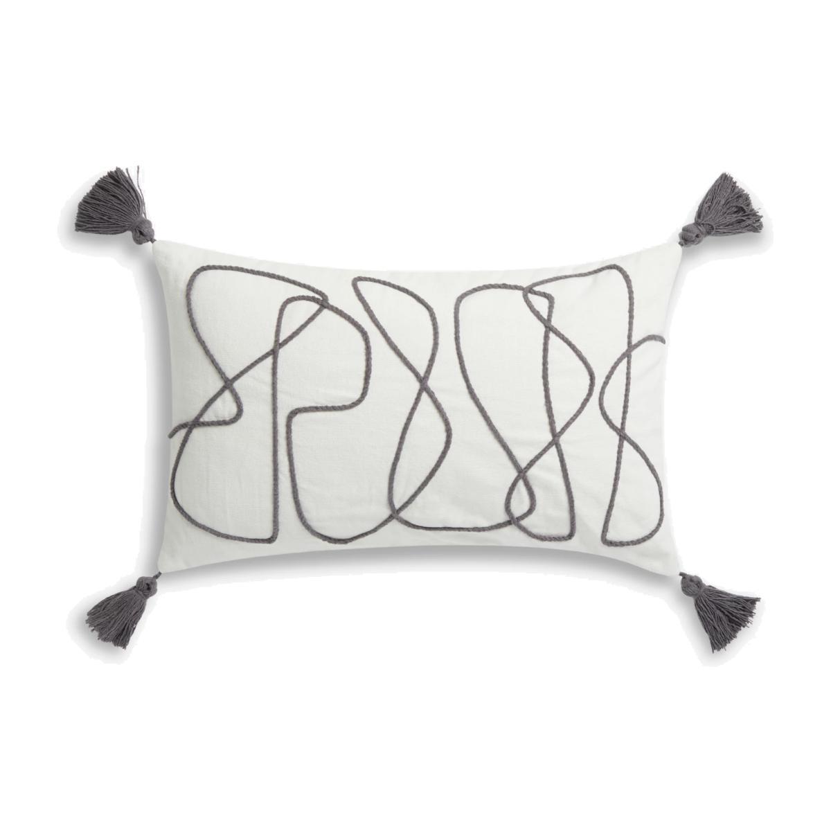 ANYDAY John Lewis & Partners Squiggle Cushion, Natural – image 1