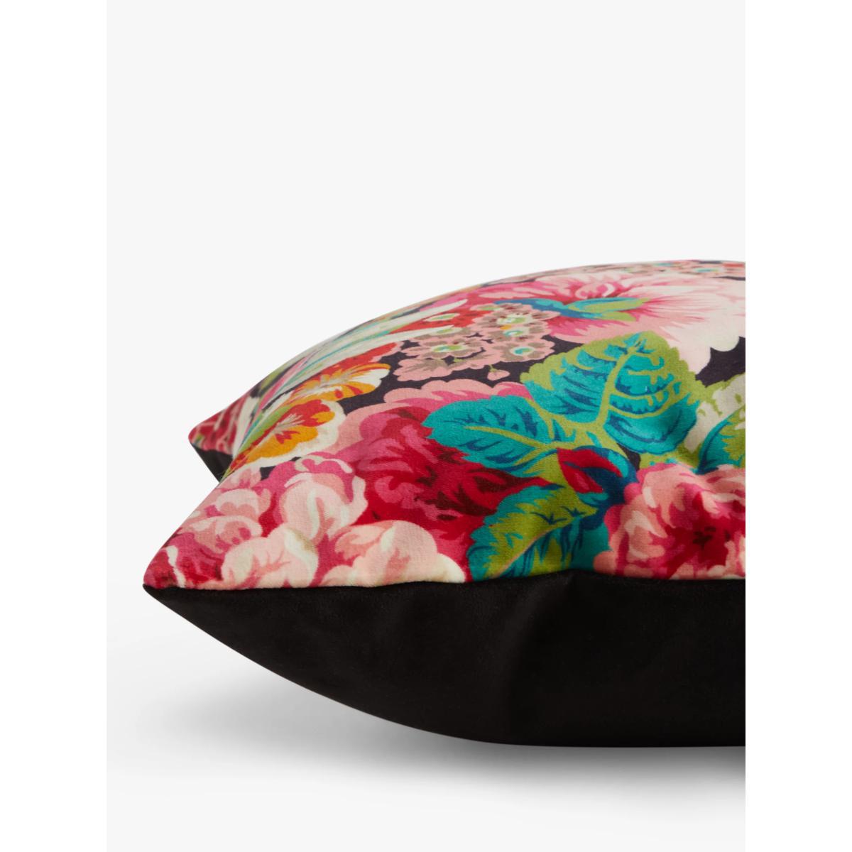 Sanderson Rose & Peony Cushion, Cerise / Viridian – image 3