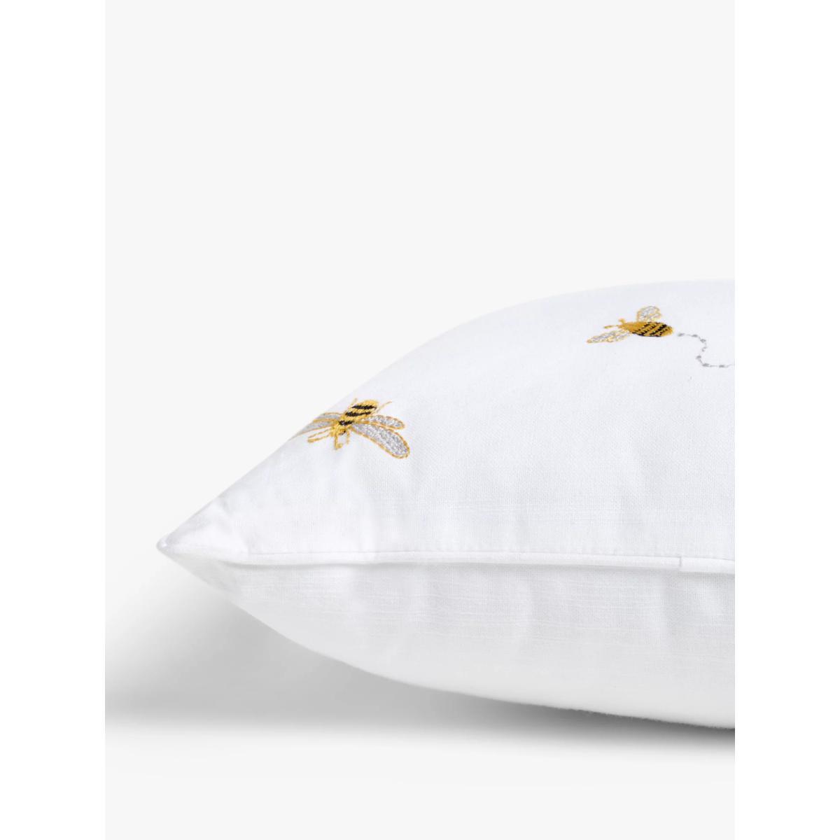 John Lewis & Partners Bee Cushion, White / Multi – image 4