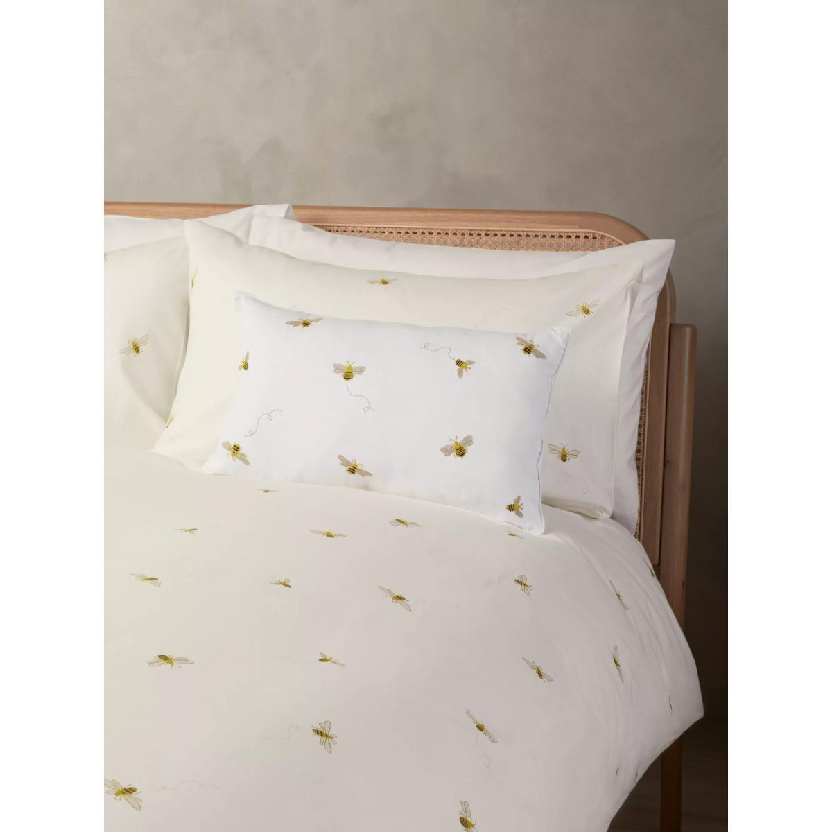 John Lewis & Partners Bee Cushion, White / Multi – image 5