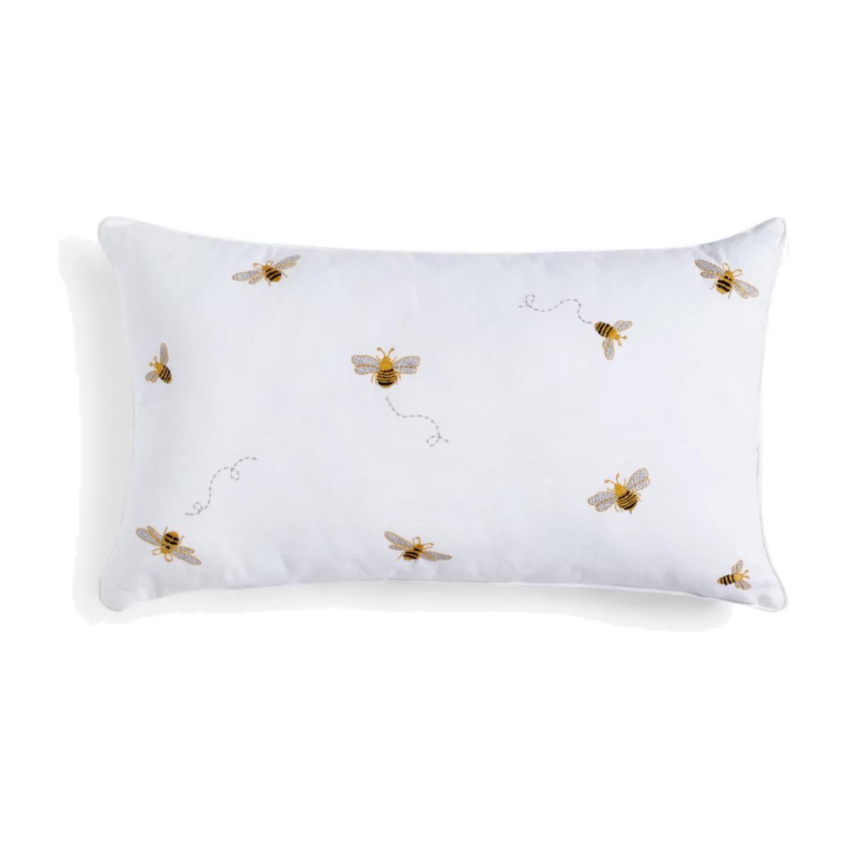 John Lewis & Partners Bee Cushion, White / Multi – image 1