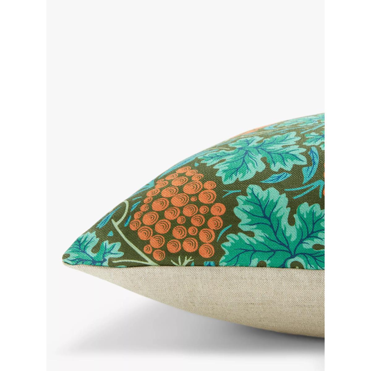 Morris & Co. Vine Cushion, Dark Olive – image 3