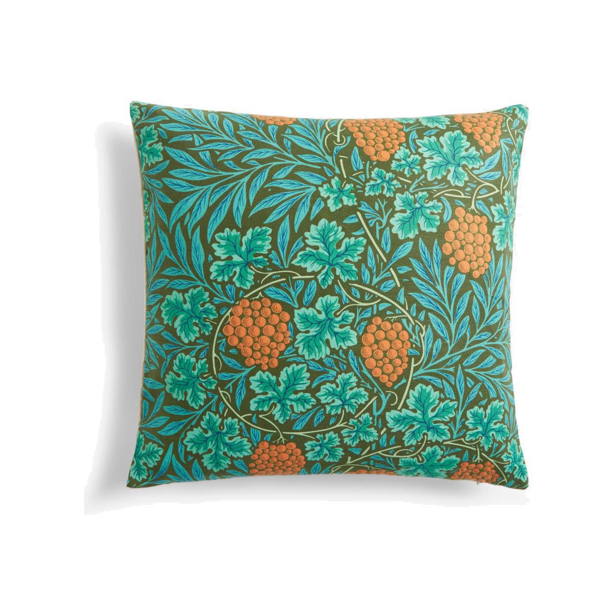 Morris & Co. Vine Cushion, Dark Olive – image 1