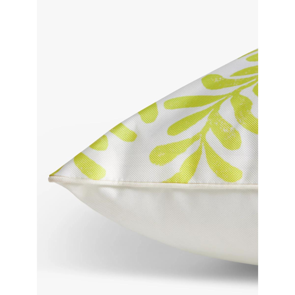 John Lewis Seaweed Print Cushion, Yellow/White – image 3
